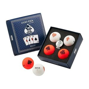 Volvik 9874 Lucky Pack Golf Balls 4pk White Red