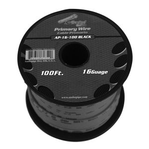 Audiopipe AP16100BK 16 Gauge 100ft Black Primary Wire