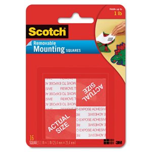 3m 108/SC/PWB/A Scotch Double-stick Foam Mounting Squares - 1 Length X