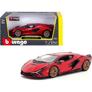 Bburago 21099grn Lamborghini Sian Fkp 37 Matt Green Metallic With Copp