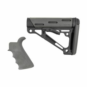 Hogue 15555 Ar15 M16 Om Bvrtail Grip Buttstk Comm Bufftube Gry