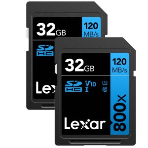 Lexar LSD0800032G-B2NNU High-performance Sdhc Memory Card, 800x, 32gb,