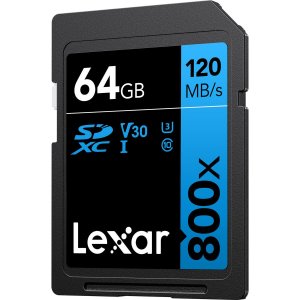 Lexar LSD0800064G-BNNNU High-performance Sdxc Memory Card, 800x, 64gb,