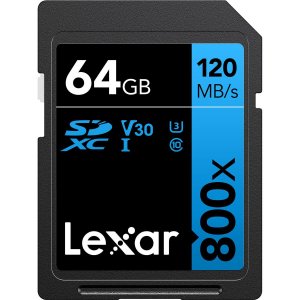 Lexar LSD0800064G-BNNNU High-performance Sdxc Memory Card, 800x, 64gb,