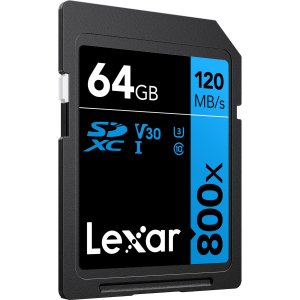 Lexar LSD0800064G-BNNNU High-performance Sdxc Memory Card, 800x, 64gb,