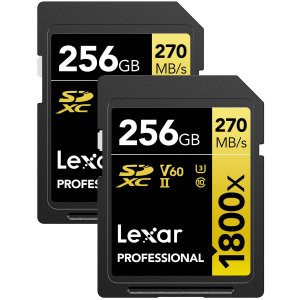 Lexar LSD1800256G-B2NNU Professional Sdxc Memory Card, 1800x 256gb, Cl