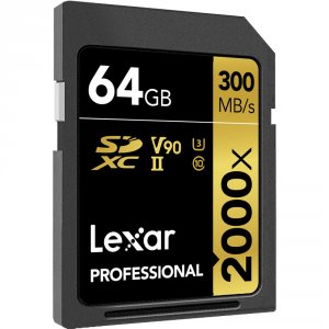 Lexar LSD2000064G-B2NNU Professional Sdxc Memory Card, 2000x, 64gb Cla