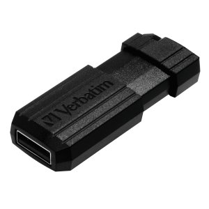 Verbatim 49071 128gb Pinstripe Usb Flash Drive - Black - 128 Gb - Blac