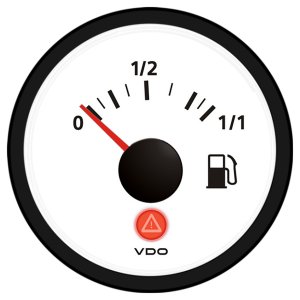 Vdo A2C53412991-S Viewline Ivory 0-1-1 Fuel Gauge 12-24v - Use With 3-