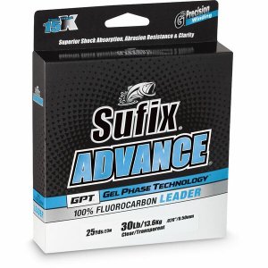 Sufix 684-030C Advance Fluorocarbon Leader 30 Lb Clear