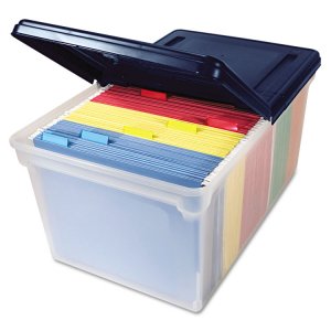 Advantus AVT 55797 Advantus Extra-capacity File Tote With Lid - Extern