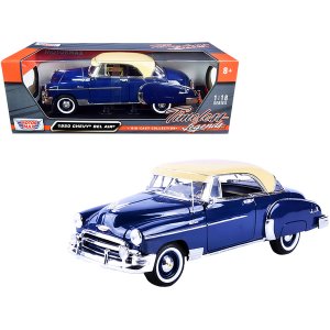 Motormax 73111bur 1950 Chevrolet Bel Air Dark Blue With Cream Top Time