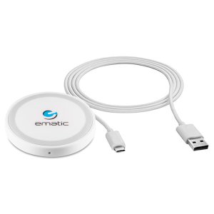 Ematic MWCH1500 1,500 Ma Wireless Charging Pad With Usb Charging Cable