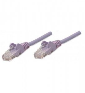 Intellinet 453486 10 Ft Purple Cat5e Snagless Patch Cable