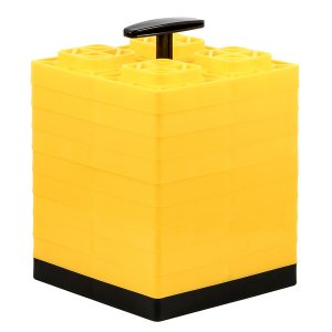 Camco 44512 Fasten Leveling Blocks Wt-handle - 2x2 - Yellow 10-pack