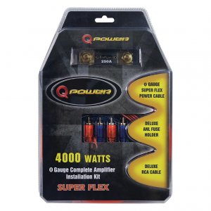 Qpower Qpower 0 Gauge Amp Kit Super Flex