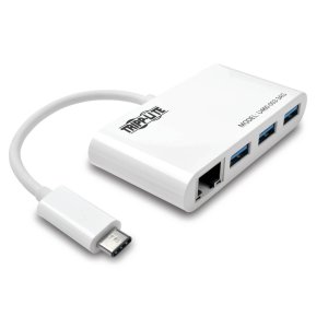 Tripp U4600033AG 3-port Usb-c To Usb-a Hub Portable W Gigabit Ethernet