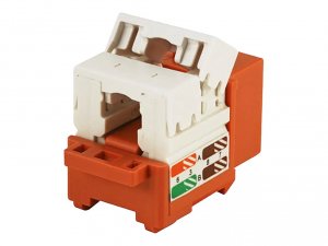 Monoprice 5374 Cat5e Punch Down Keystone Jack - Orange