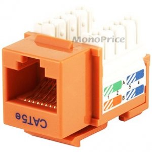 Monoprice 5374 Cat5e Punch Down Keystone Jack - Orange