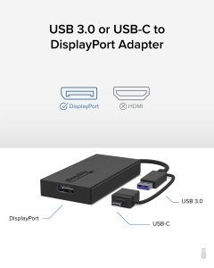 Plugable UGA-DP-S Plugable Usb3 Usbc - Dp Graphics Adapter