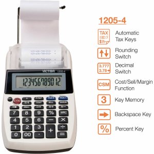 Victor 1205-4 Victor 1205-4 12 Digit Portable Palmdesktop Commercial P