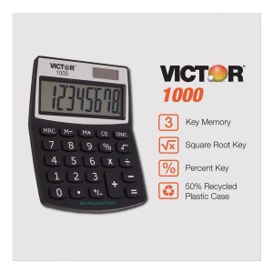 Victor 1100-3A Victor  Mini Desktop Calculator - Large Display, Angled