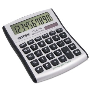 Victor 1100-3A Victor  Mini Desktop Calculator - Large Display, Angled