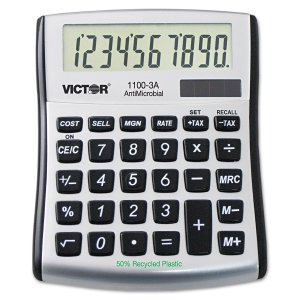 Victor 1100-3A Victor  Mini Desktop Calculator - Large Display, Angled