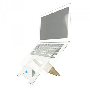 Rgo RGORISTWH R-go Riser Flexible Laptop Stand, Adjustable, White, Taa