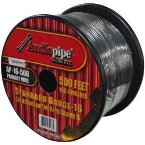 Nippon AP16500BK Audiopipe 16 Gauge 500ft Primary Wire Black