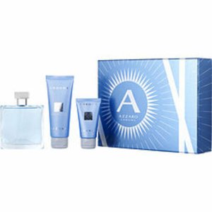 Azzaro 304911 Chrome By  Edt Spray 3.4 Oz  Aftershave Balm 1.7 Oz  All