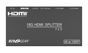 Bzb BG-DA-1X2AS 1x2 4k Hdmi Splitter With Down-scaler And Audio De-emb