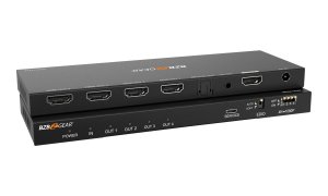 Bzb BG-DA-1X4AS 1x4 4k Hdmi Splitter With Down-scaler Wdigital And Ana