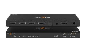 Bzb BG-DA-1X4AS 1x4 4k Hdmi Splitter With Down-scaler Wdigital And Ana