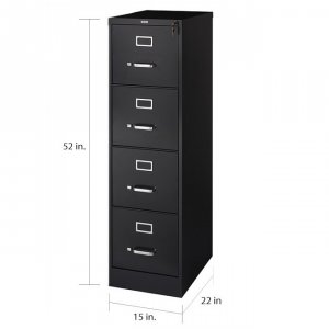 Hirsh 17892 Cabinet,22,4dr,ltr Ver,bk