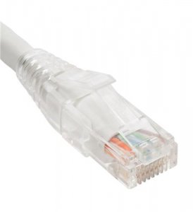 Cablesys ICC-ICPCSP01WH Patch Cord Cat5e Clear Boot 1' White