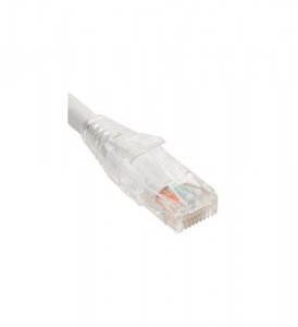 Cablesys ICC-ICPCSP03WH Patch Cord, Cat5e, Clear Boot, 3' White, Low P