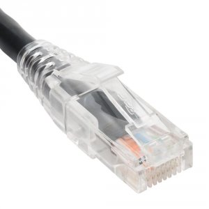 Cablesys ICC-ICPCST01BK Patch Cord  Cat 6  Clear Boot  Black  1ft.