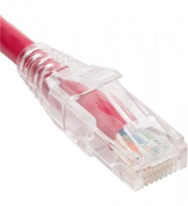 Cablesys ICC-ICPCST01RD Patch Cord Cat6 Clear Boot 1' Red