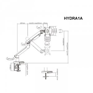 Amer HYDRA1A Single Arm Articulating Mount