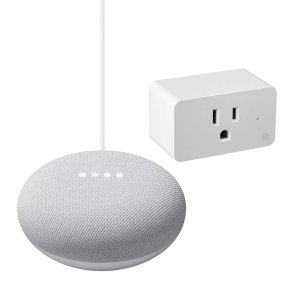 Google GA02498-US Nest Mini (2nd Gen)  Assistant In Chalk + Ge Smart P