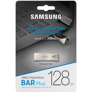 Samsung MUF-128BE3/AM Muf-128be3am 128gb Bar Plus Usb 3.1 Flash Drive 