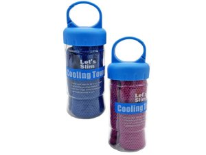 Bulk GE842 Workout Cooling Towel In Travel Bottle