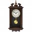 Bedford BED-LEO Clock Collection Leo 21 Inch Chestnut Wood Chiming Pen