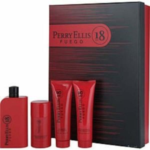 Perry 345608 18 Fuego By  Edt Spray 3.4 Oz  Aftershave Balm 3 Oz  Deod