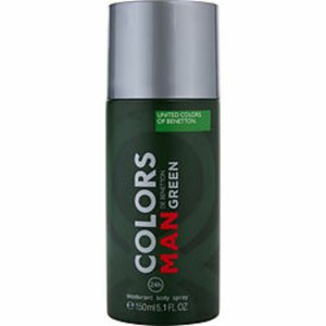 Benetton 324517 Colors De  Green By  Deodorant Spray 5 Oz For Men