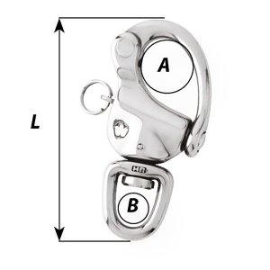 Wichard 02477 Wichard 4-34 Snap Shackle Wswivel Eye