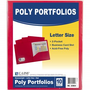 C-line 33954 Folder,two-pocket,poly,rd