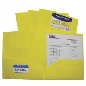 C-line 33956 Folder,two-pocket,poly,yl