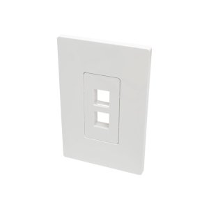 Tripp N080102 Single-gang 2-port Wall Plate Keystone Cat5-6 Usb Hdmi D